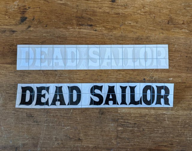 Dead Sailor Font Die Cut Sticker